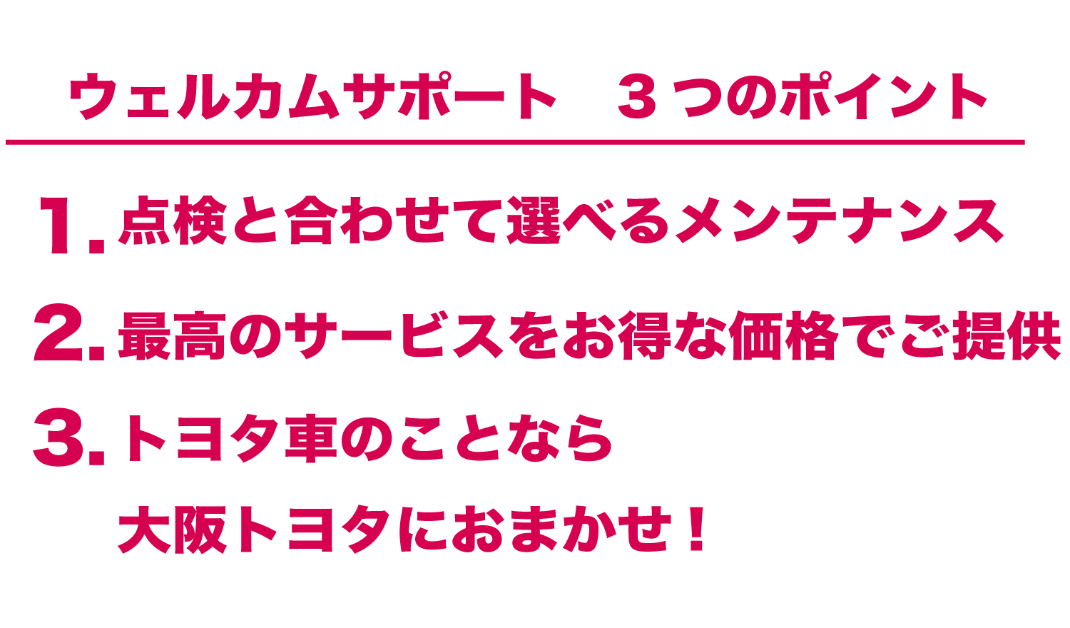 ウェルカムサポート（メンテナンスパック） | トヨタ車のことなら